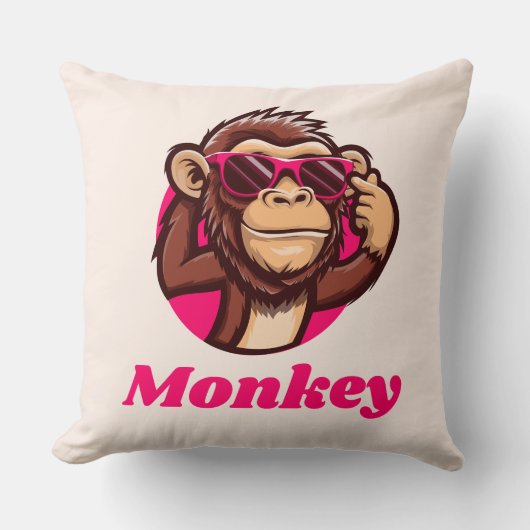 monkey pillowcase クッション (正面)