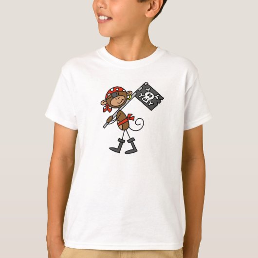 Monkey Pirate With Flag Tshirts and Gifts Tシャツ (正面)