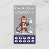 Monkey Power Clean Loyalty Punch Card ロイヤリティカード (正面)