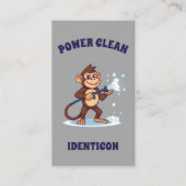 Monkey Power Clean with QR code 名刺 (正面)