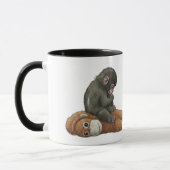 Monkey Punch, Baby Monkey Orangutan Hug マグカップ (左)