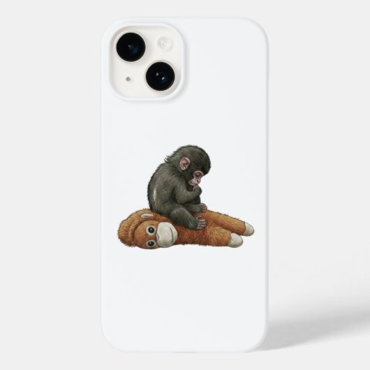 Monkey Punch, Baby Monkey Orangutan Hug  Case-Mate iPhoneケース (裏面)