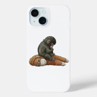 Monkey Punch, Baby Monkey Orangutan Hug iPhone 15ケース