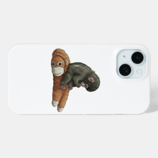Monkey Punch, Baby Monkey Orangutan Hug  Case-Mate iPhoneケース (裏面 (横))