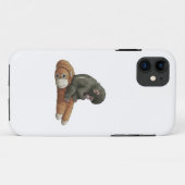 Monkey Punch, Baby Monkey Orangutan Hug  Case-Mate iPhoneケース (裏面(横))