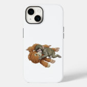 Monkey Punch Graphic, Baby Monkey Orangutan Hug  Case-Mate iPhoneケース (裏面)