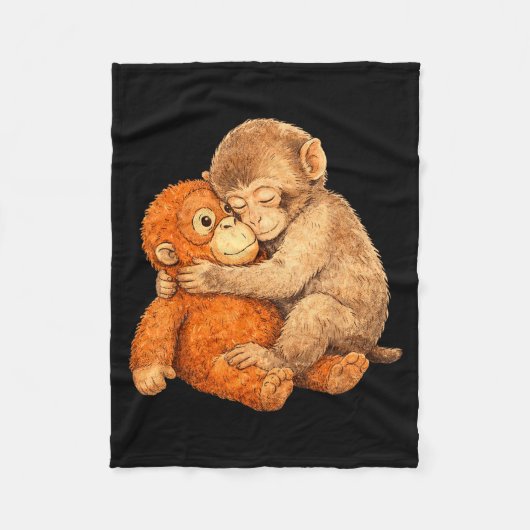 Monkey punch graphic tee フリースブランケット (正面)