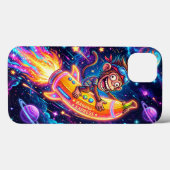 Monkey Riding a Banana Rocket Phone Case Case-Mate iPhoneケース (裏面 (横))