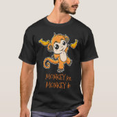 Monkey See Monkey Do Zoo Animal Primate Zookeeper Tシャツ (正面)