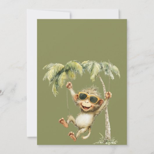 Monkey See Second Birthday 招待状 (裏面)