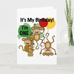 Monkey Shine誕生日Tシャツとギフト カード