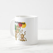 Monkey Shine誕生日Tシャツとギフト コーヒーマグカップ (正面左)