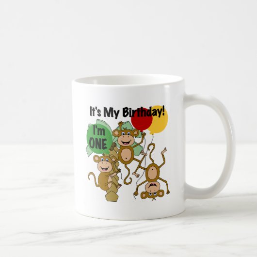 Monkey Shine誕生日Tシャツとギフト コーヒーマグカップ (右)