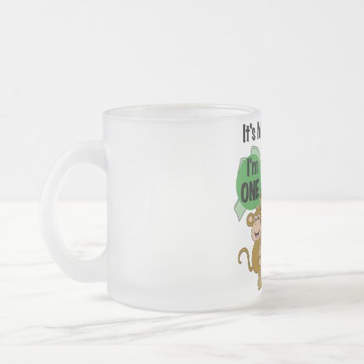 Monkey Shine誕生日Tシャツとギフト フロストグラスマグカップ (左)