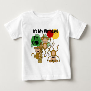 Monkey Shine誕生日Tシャツとギフト ベビーTシャツ