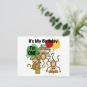 Monkey Shine誕生日Tシャツとギフト ポストカード (スタンド正面)