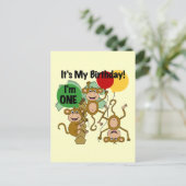 Monkey Shine誕生日Tシャツとギフト ポストカード (スタンド正面)