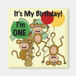Monkey Shine誕生日Tシャツとギフト マグネット