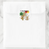 Monkey Shine誕生日Tシャツとギフト ラウンドシール (バッグ)