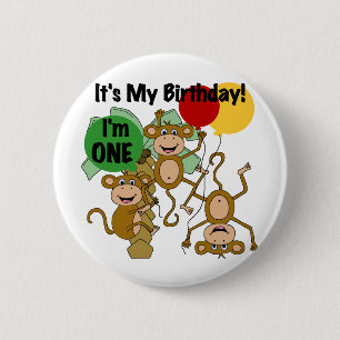 Monkey Shine誕生日Tシャツとギフト 缶バッジ