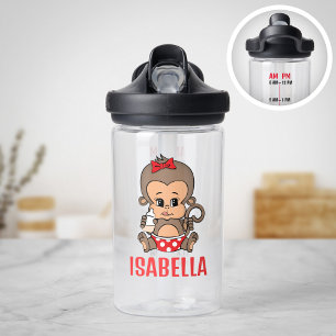Monkey Timeline Water Bottle for Girl -ボトル ウォーターボトル