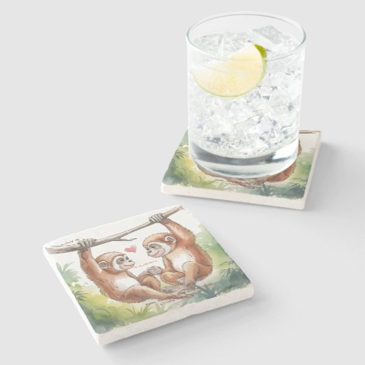 Monkey Valentines ストーンコースター (横)