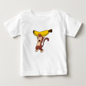 Monkey with Banana ベビーTシャツ (正面)