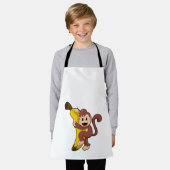 Monkey with Banana (1).PNG エプロン (着用した状態)
