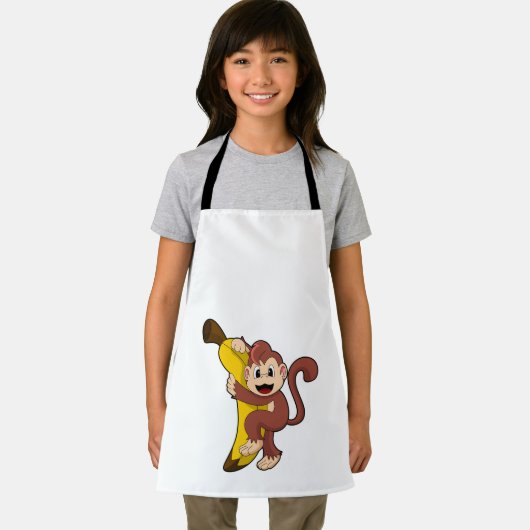 Monkey with Banana (1).PNG エプロン (インサイチュ)