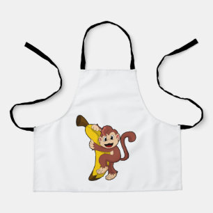 Monkey with Banana (1).PNG エプロン