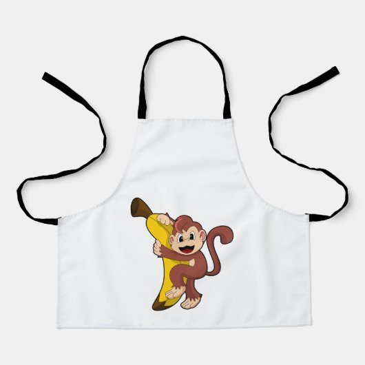 Monkey with Banana (1).PNG エプロン (正面)