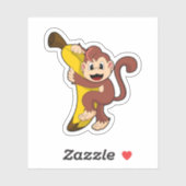 Monkey with Banana (1).PNG シール (シート)