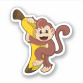 Monkey with Banana (1).PNG シール (正面)