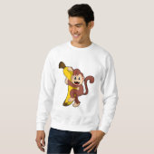 Monkey with Banana (1).PNG スウェットシャツ (正面フル)
