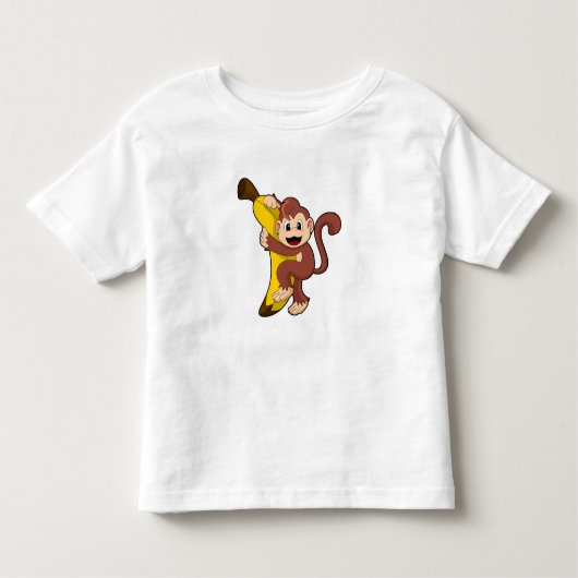 Monkey with Banana (1).PNG トドラーTシャツ (正面)