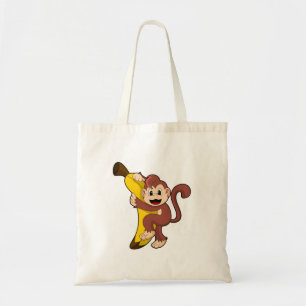 Monkey with Banana (1).PNG トートバッグ