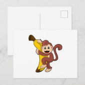 Monkey with Banana (1).PNG ポストカード (正面/裏面)