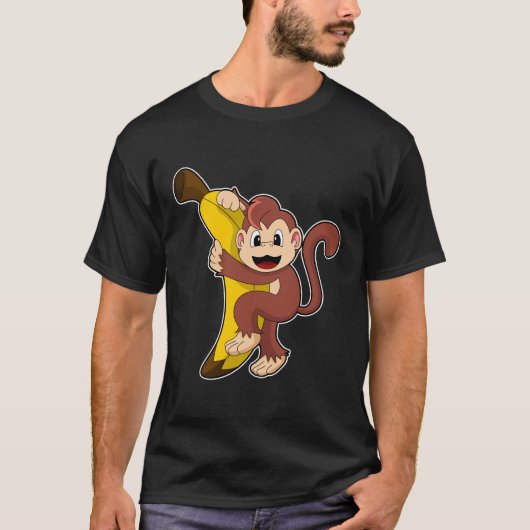 Monkey with Banana (1).PNG Tシャツ (正面)