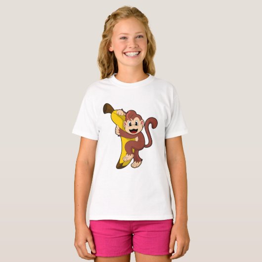 Monkey with Banana (1).PNG Tシャツ (正面フル)