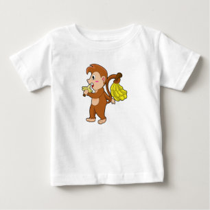 Monkey with Bananas ベビーTシャツ