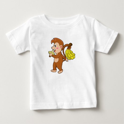 Monkey with Bananas ベビーTシャツ (正面)