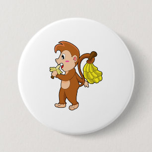 Monkey with Bananas 缶バッジ