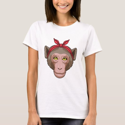 Monkey with Bandana Tシャツ (正面)