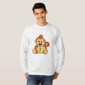 Monkey with Cup of Coffee Tシャツ (正面フル)
