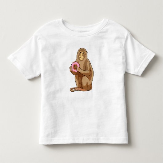 Monkey with Donut トドラーTシャツ (正面)