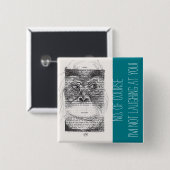 Monkey Year 2016ボタンを笑ってない 缶バッジ (正面&裏面)