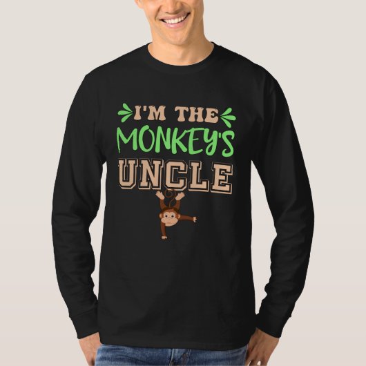 Monkey Zoo Animal  Family Uncle Tシャツ (正面)