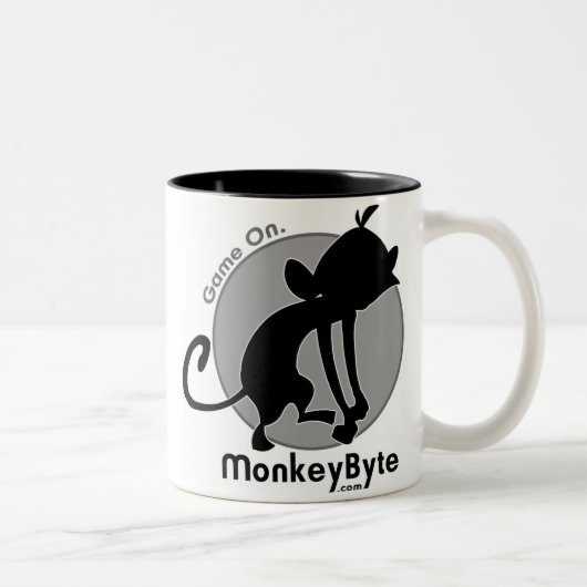 MonkeyByte.comのくもの巣のマグ ツートーンマグカップ (右)