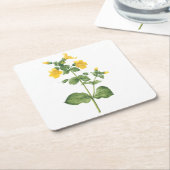 monkeyflower(Mimulus sp.)by Redoune スクエアペーパーコースター (アングル)