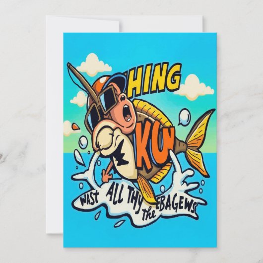 Monkeyingのまわりに魚釣り冒険 招待状 (正面)